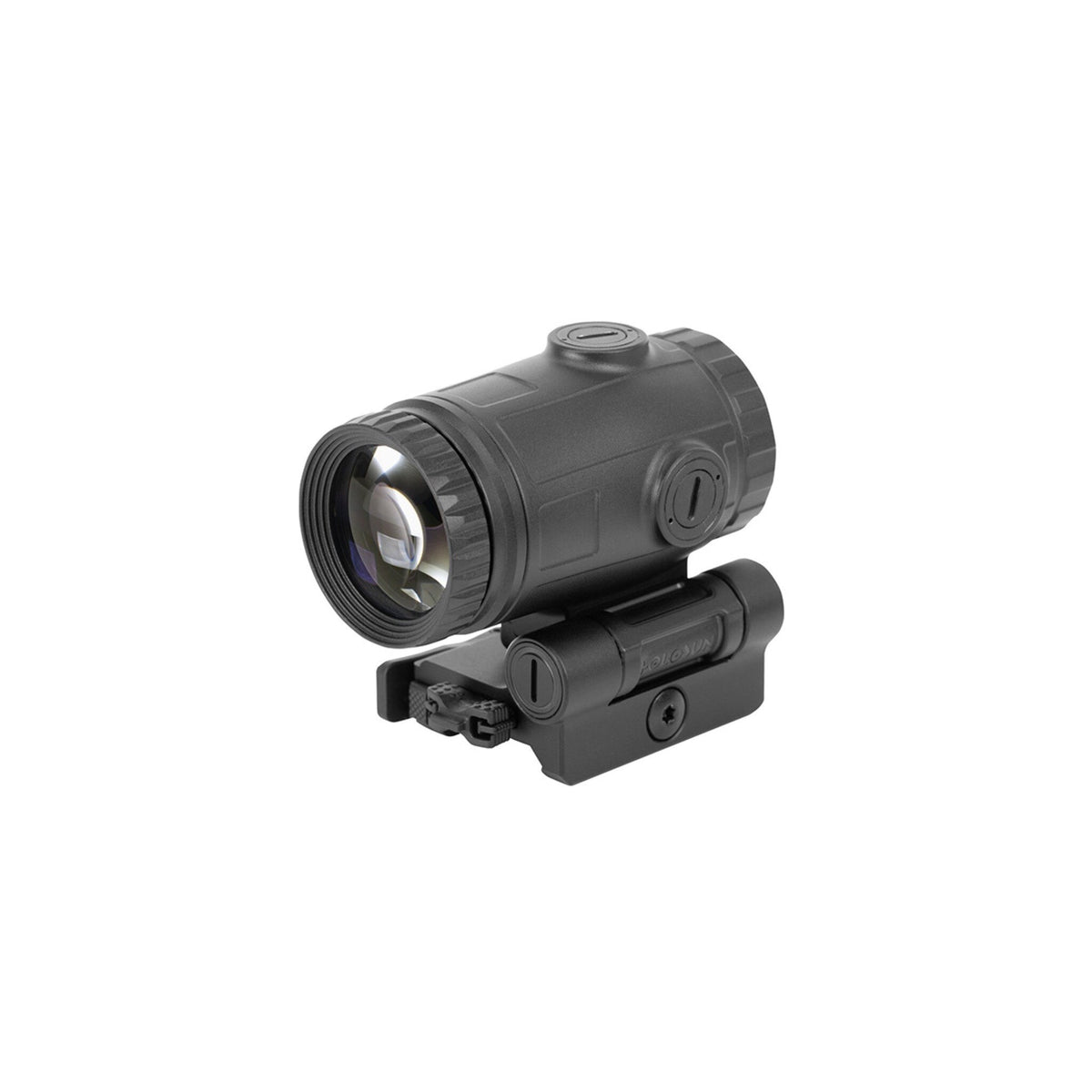 Holosun HM3X Micro 3x magnifier with a shortened 7075 T6 aluminium body for use behind a red dot sight
