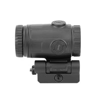 Holosun HM3X-MICRO 3x magnifier with its flip-to-side QD mount and lower 1/3 spacer fitted