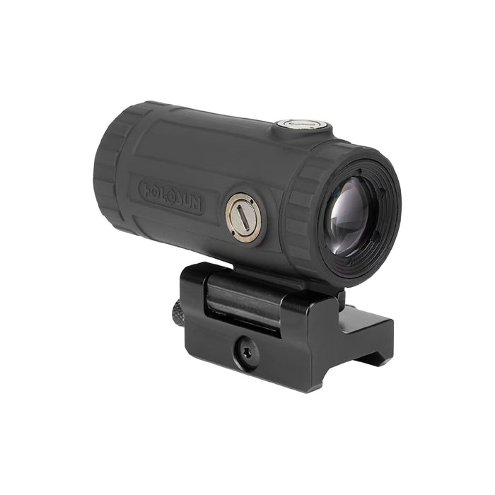 Holosun HM3XT 3x magnifier on its quick-detach mount for repeatable return to zero on a rail