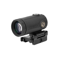Holosun HM3XT 3x magnifier body finished in black, showing the dioptre and adjustment turrets
