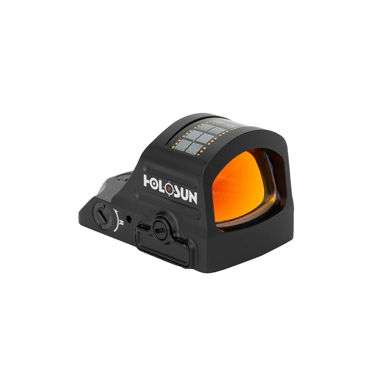 Holosun HS407C X2 red dot sight with the Solar Failsafe panel on top of the housing