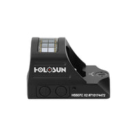 Holosun HS507C X2 open-reflex sight on the Trijicon RMR footprint with its 0.91 x 0.63 in window