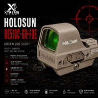 Holosun HS510C FDE with the switchable dot, circle or circle-dot Multi-Reticle System