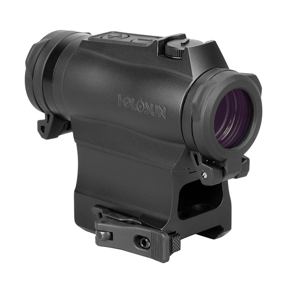 Holosun HS515GM multi-reticle solar red dot sight in titanium on its quick-detach base