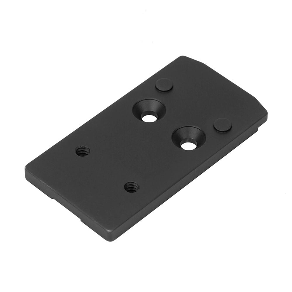 Holosun KPLT-MOS9MM adapter plate shown lengthways, machined for 9mm Glock MOS pistols