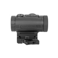 Holosun MP3X prism scope showing the etched reticle that stays usable with the illumination switched off