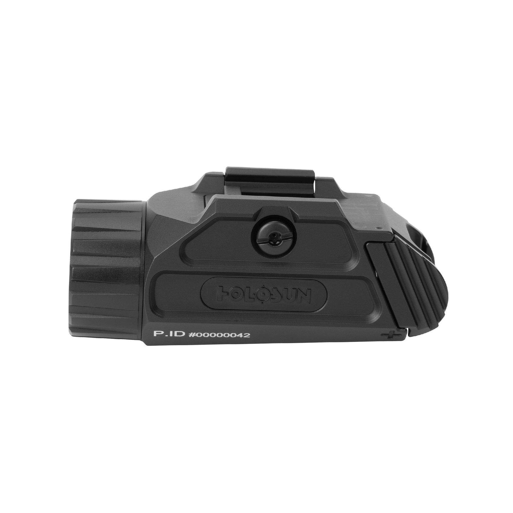 Holosun P.ID weapon light in a hard anodised 7075-T6 aluminium body with a Picatinny clamp