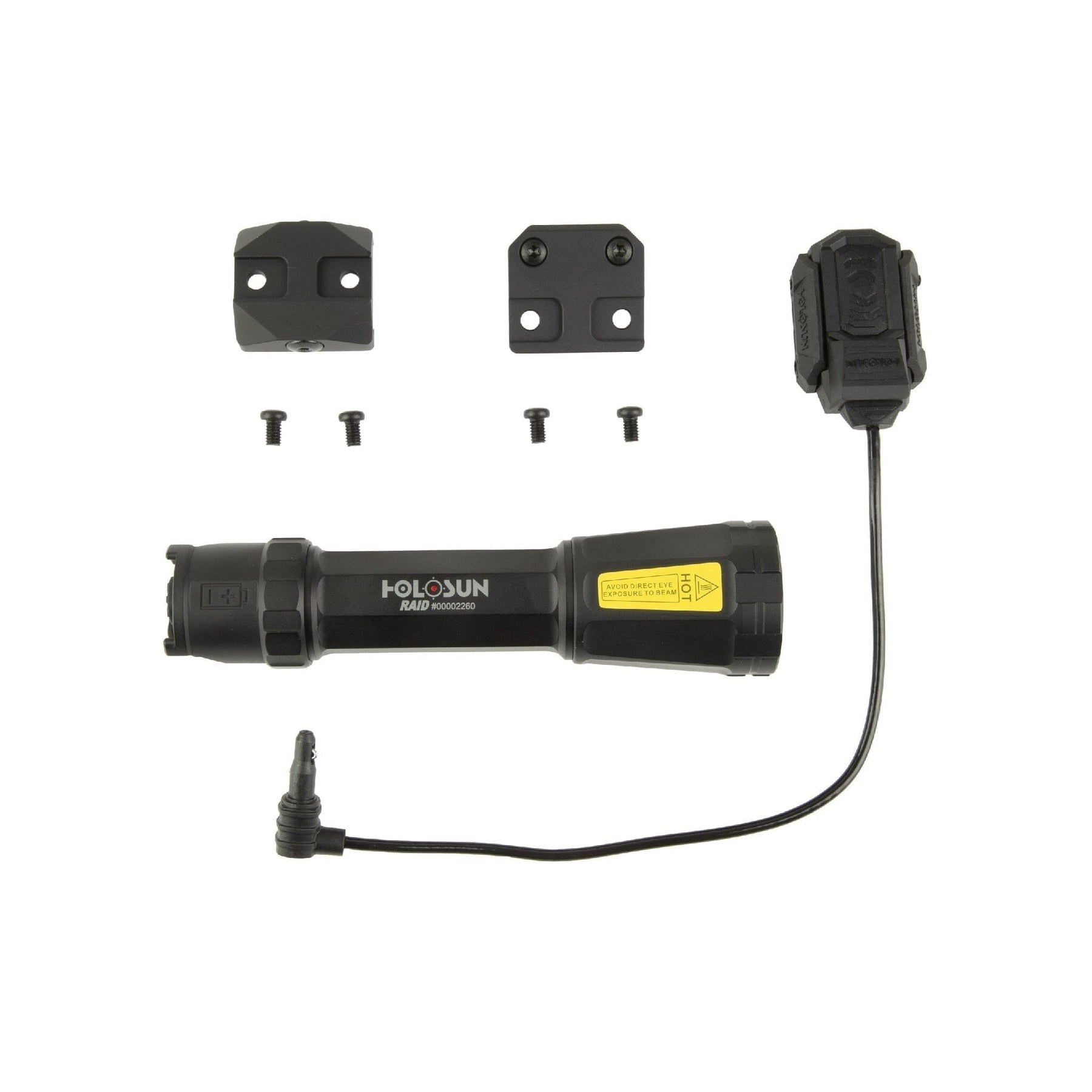 Holosun RAID rifle weapon light rated at 1000 lumens from a rechargeable 18650 cell