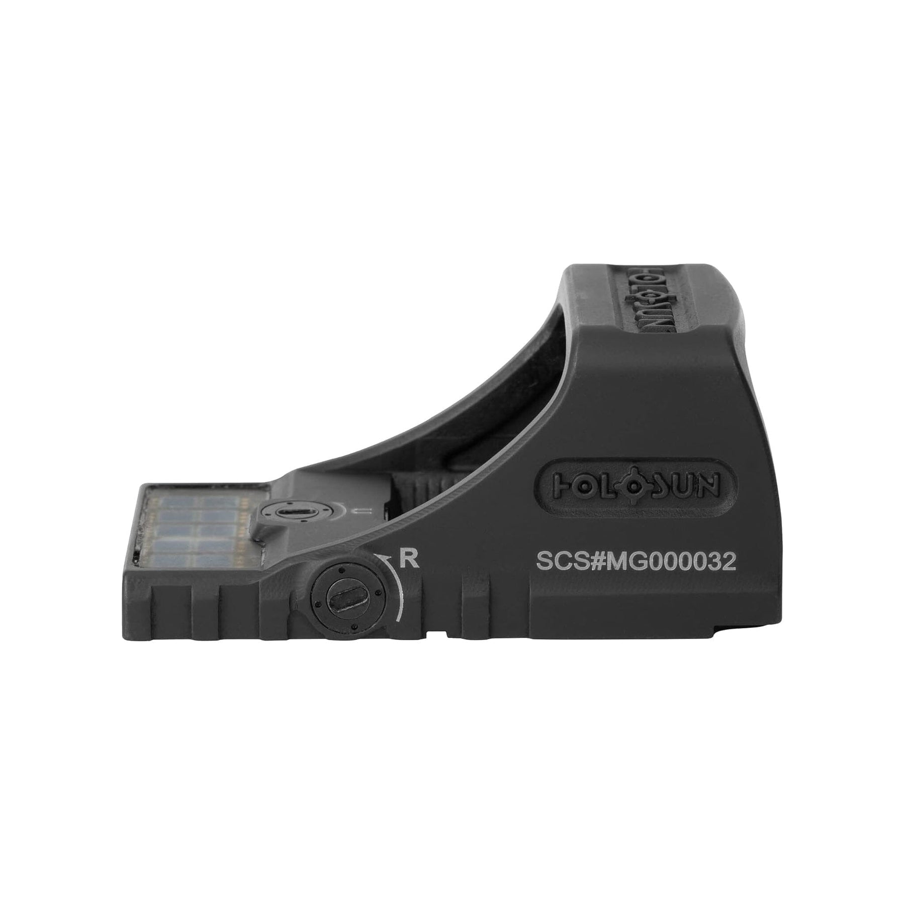 Holosun SCS MOS solar charging sight, which has no removable battery or tray