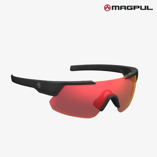 MagPul Defiant Polarized Eyewear Black Frame with Gray/Red Polarized Lens Eyewear & Sunglasses MagPul Industries 