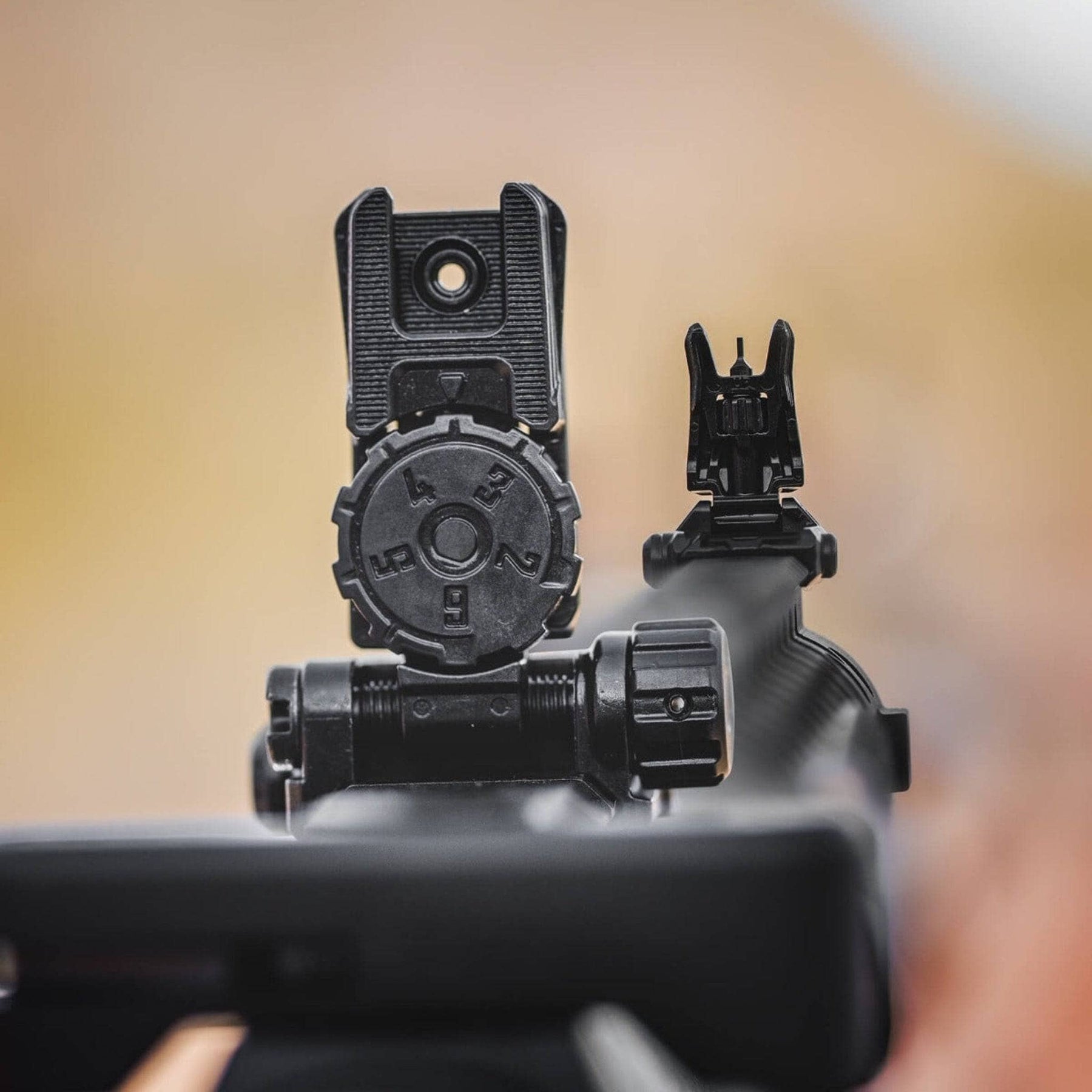 Magpul MBUS Pro LR Adjustable Rear Sight MAG527, steel backup sight (view 4)