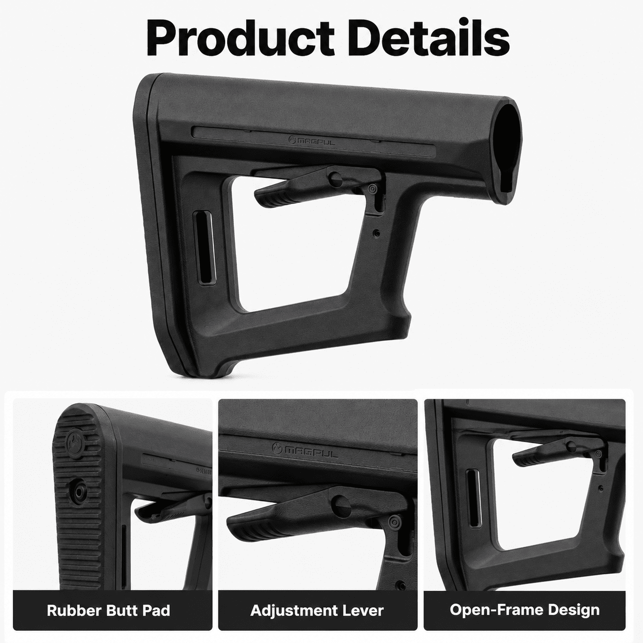 Magpul MOE PR Carbine Stock Mil-Spec for AR15/M4 Rifle Stock Magpul Industries 