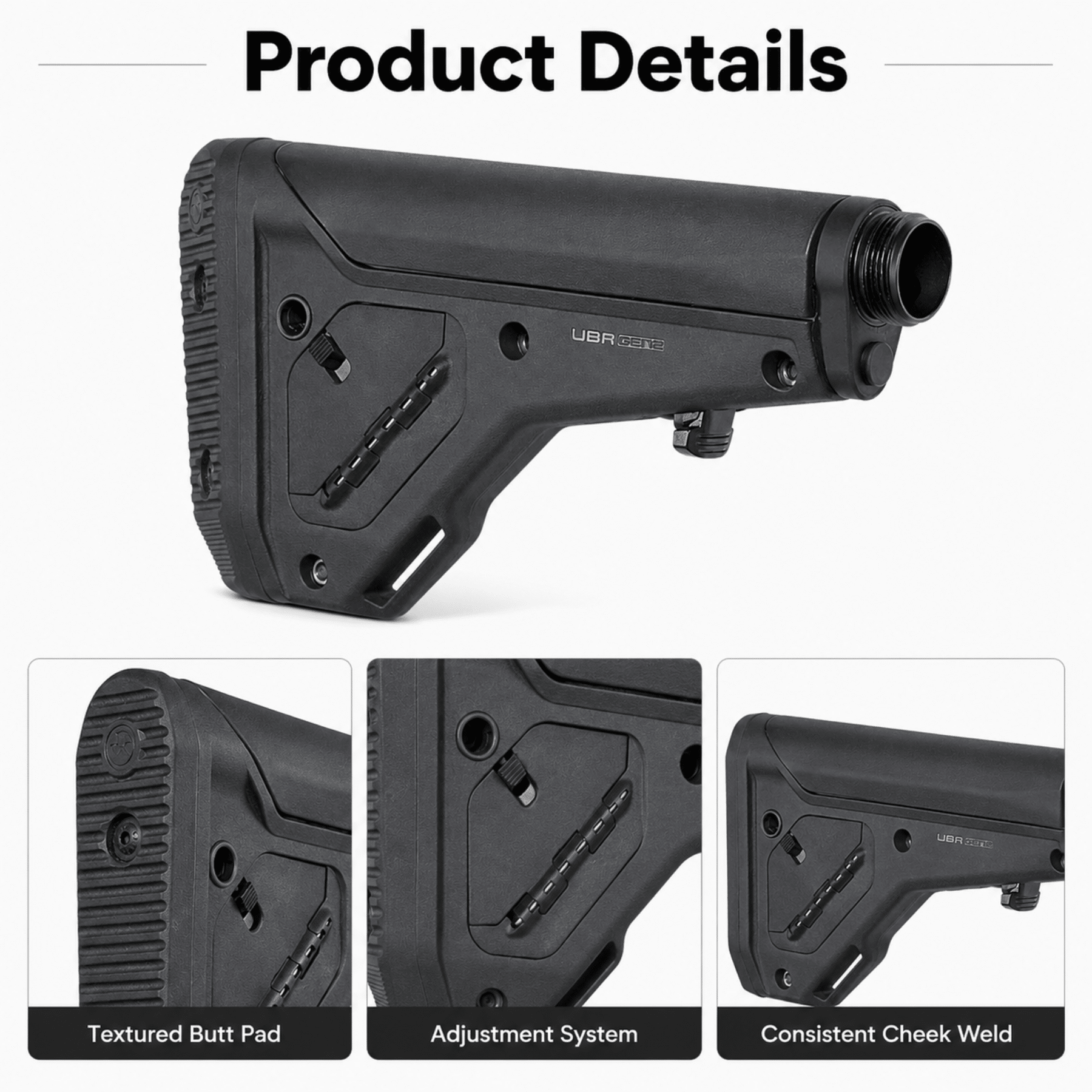 Magpul UBR GEN2 Collapsible Stock for AR-15/M4 & AR-10/SR25, view 8 of 10
