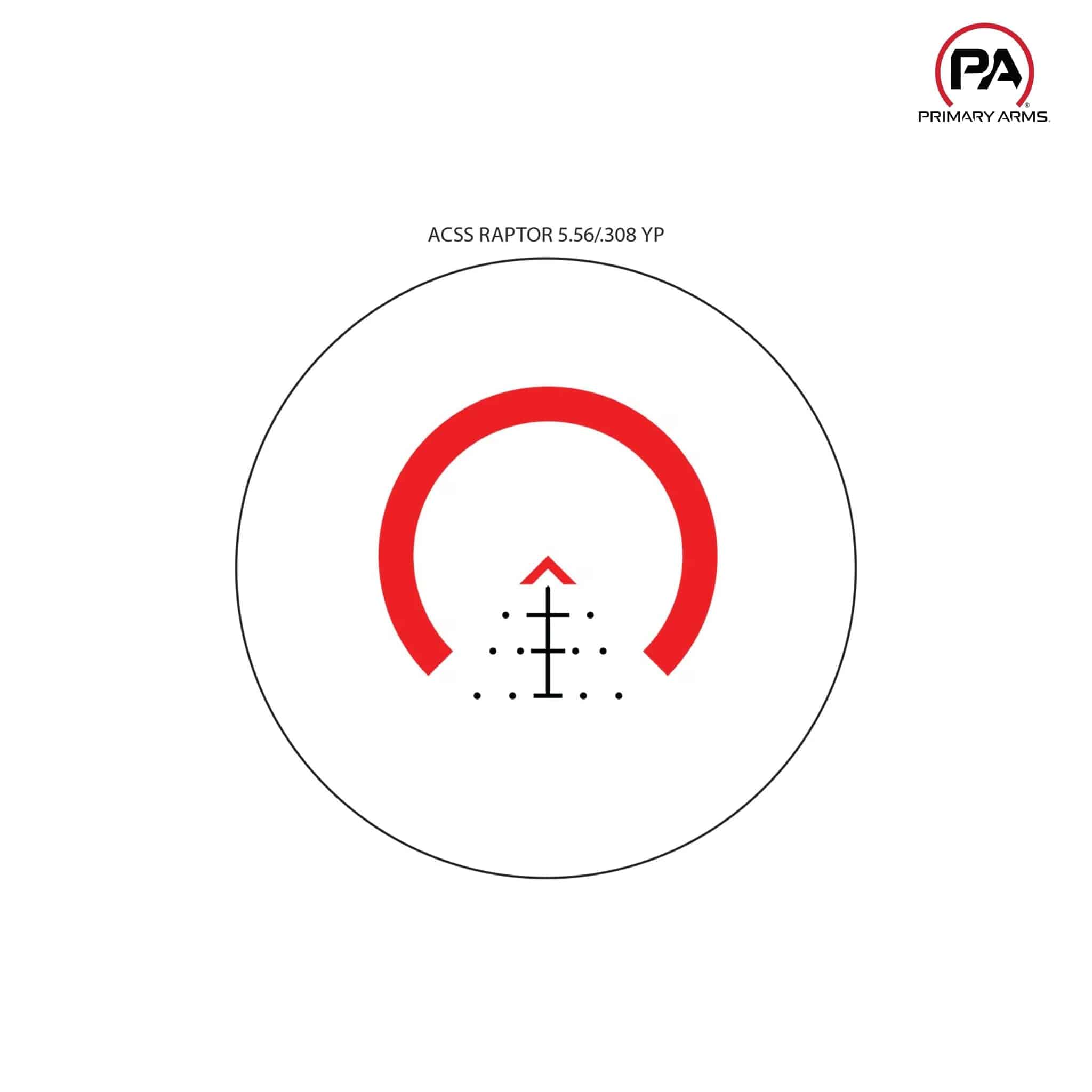 Primary Arms SLx 3x MicroPrism Scope - Red ACSS Raptor 5.56/.308 Yard Reticle - FDE Prism Scope Primary Arms 