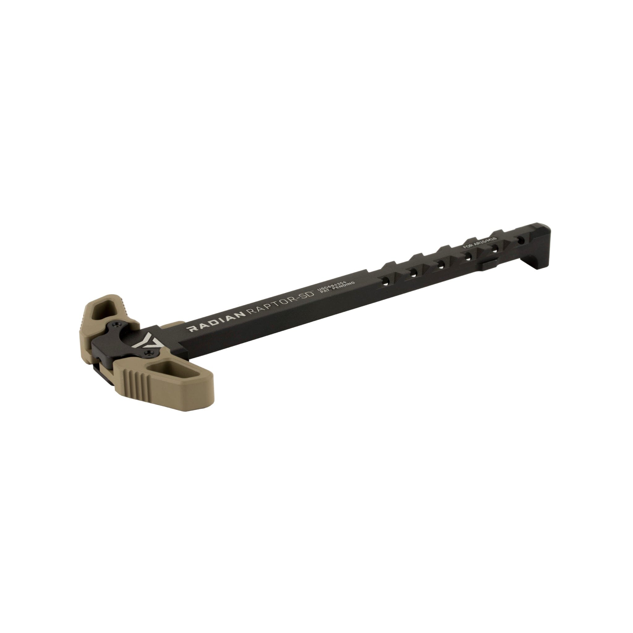 Radian Weapons Raptor-SD Ambidextrous Charging Handle - FDE - Ported Shaft Charging Handle Radian Weapons 