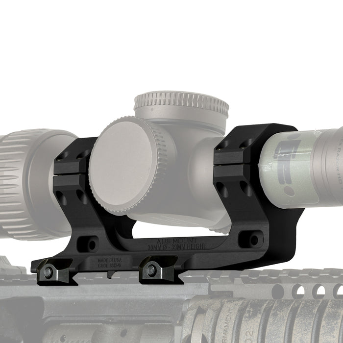 Reptilia AUS one-piece 30mm scope mount, 1.54 in. bore height, in Black Anodize