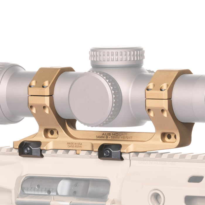 Reptilia AUS one-piece 34mm scope mount, 1.54 in. bore height, in Flat Dark Earth Anodized