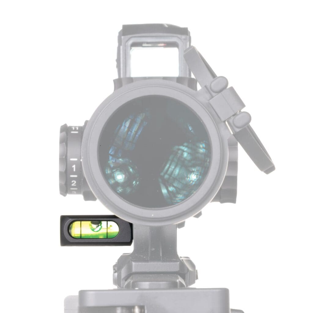 Reptilia offset bubble level for AUS scope mount in Black Anodized, 100-268