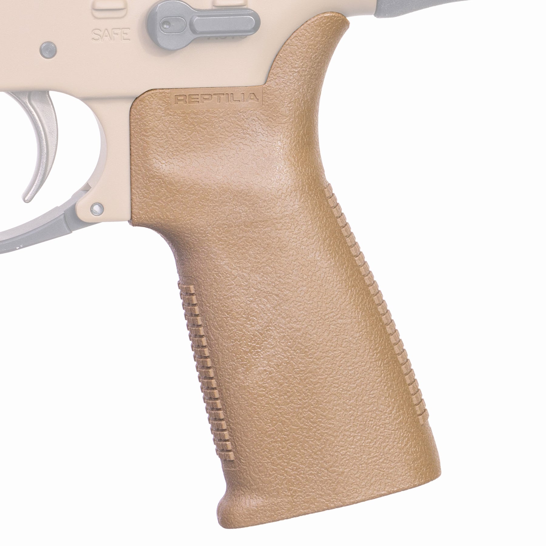 Reptilia CQG-L Long Pistol Grip for AR-15/SR-25 in FDE Peanut Butter