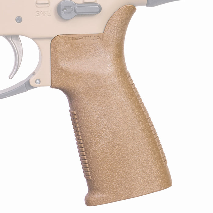 Reptilia CQG-L Long Pistol Grip for AR-15/SR-25 in FDE Peanut Butter