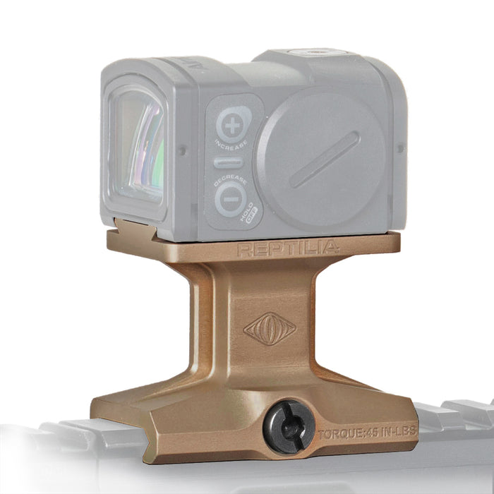 Reptilia DOT optic mount for Aimpoint ACRO and Steiner MPS, 1.93 in. height, in Flat Dark Earth Anodized