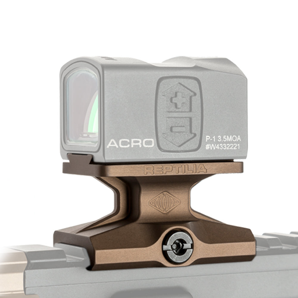Reptilia DOT optic mount for Aimpoint ACRO and Steiner MPS, lower 1/3 height, in Flat Dark Earth Anodized