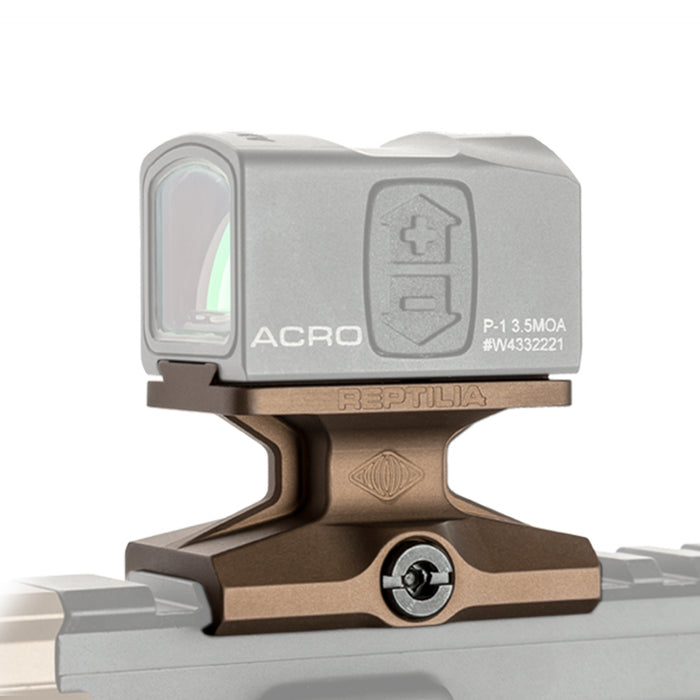 Reptilia DOT optic mount for Aimpoint ACRO and Steiner MPS, lower 1/3 height, in Flat Dark Earth Anodized