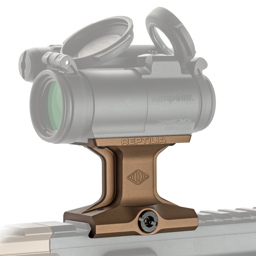 Reptilia DOT optic mount for Aimpoint Micro, 1.93 in. height, in Flat Dark Earth Anodized