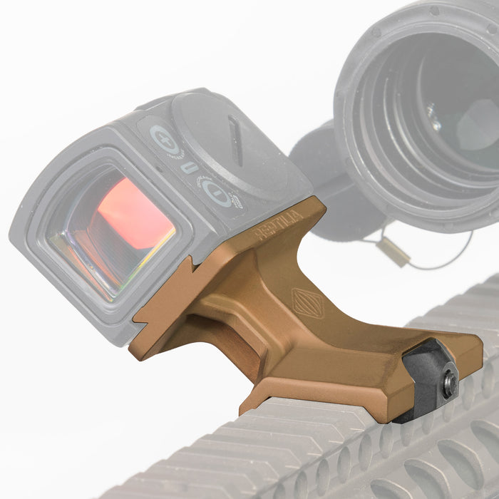 Reptilia offset DOT optic mount for Aimpoint ACRO and Steiner MPS in FDE Anodized