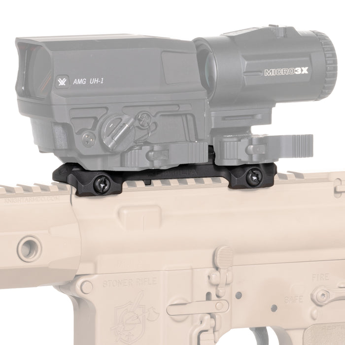 Reptilia RMU 0.625 in. Picatinny optic riser, 9-slot, in Black