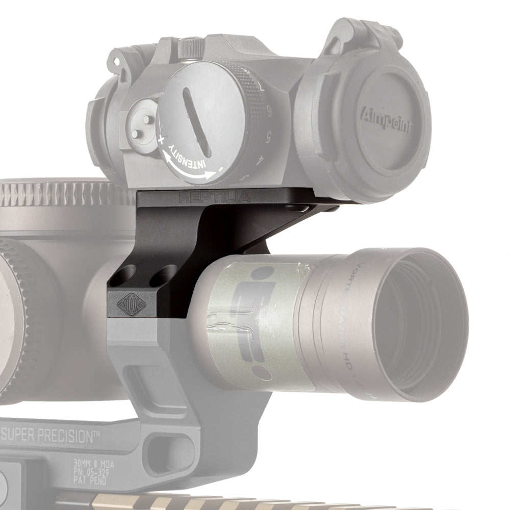 Reptilia 30mm ROF-90 optic mount for Aimpoint Micro in Black Anodized, 100-108