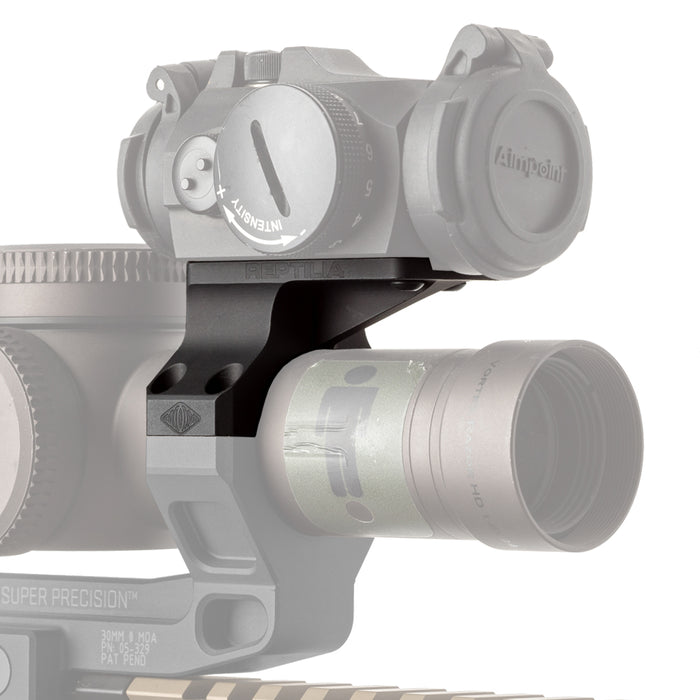 Reptilia 30mm ROF-90 optic mount for Aimpoint Micro in Black Anodized, 100-108