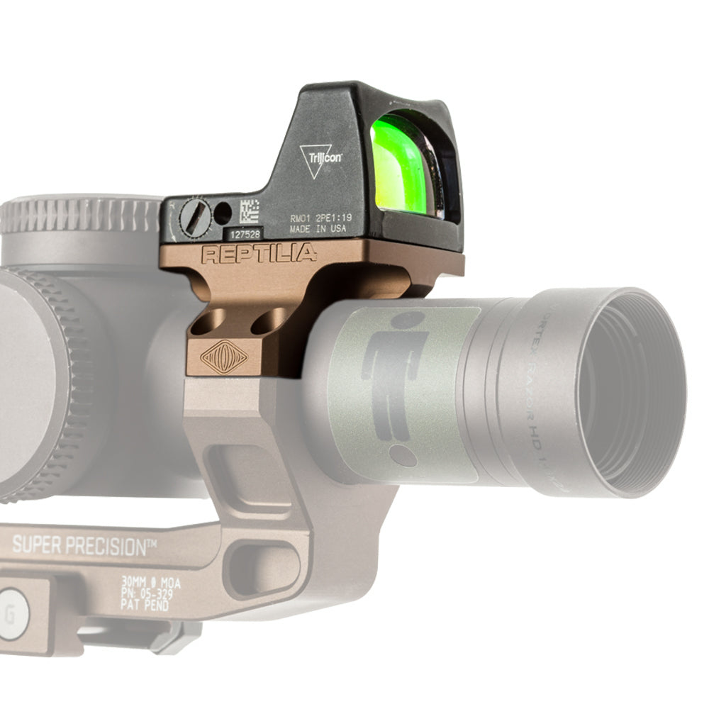 Reptilia 30mm ROF-90 Optic Mount for Trijicon RMR & SRO in Flat Dark Earth Anodized