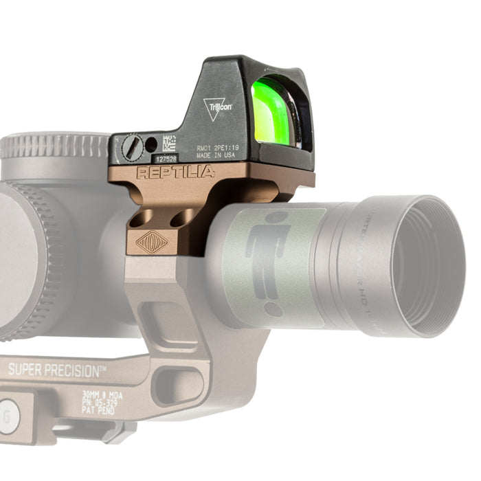 Reptilia 30mm ROF-90 Optic Mount for Trijicon RMR & SRO in Flat Dark Earth Anodized