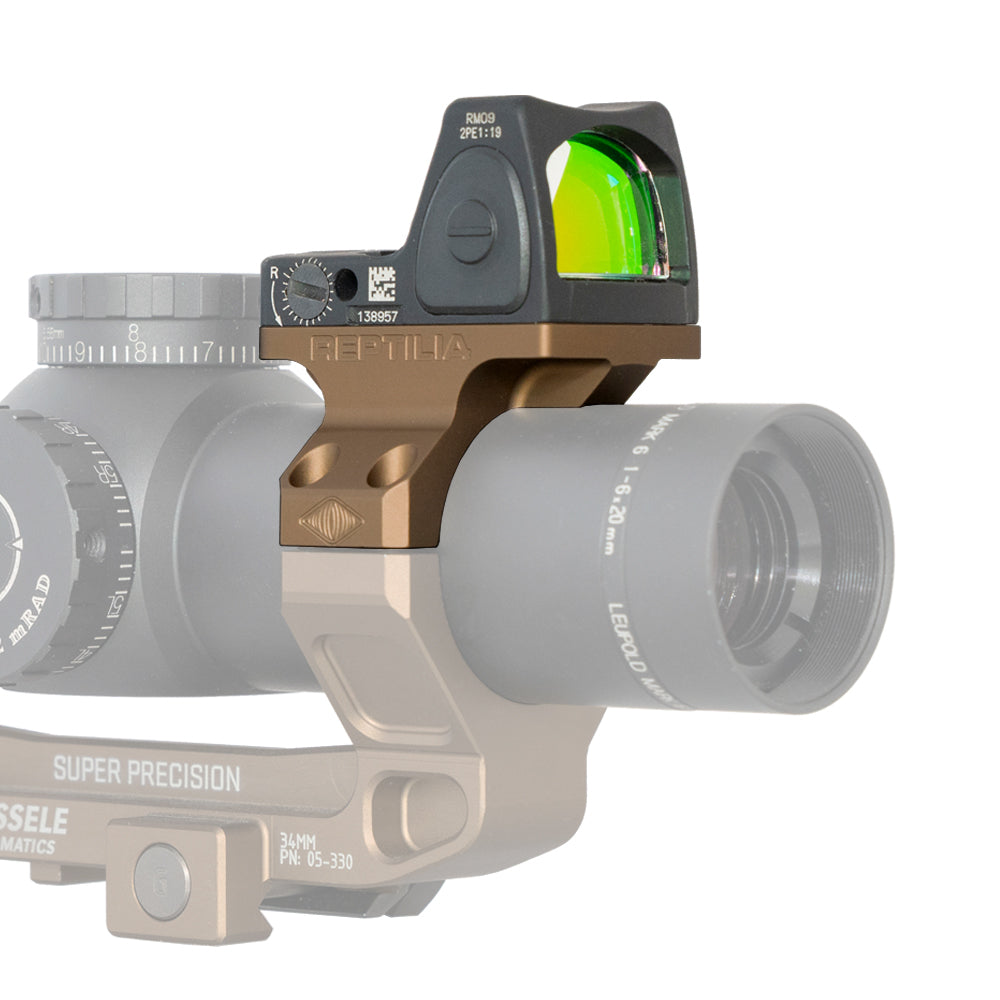 Reptilia 34mm ROF-90 optic mount for Trijicon RMR and SRO in Flat Dark Earth Anodized