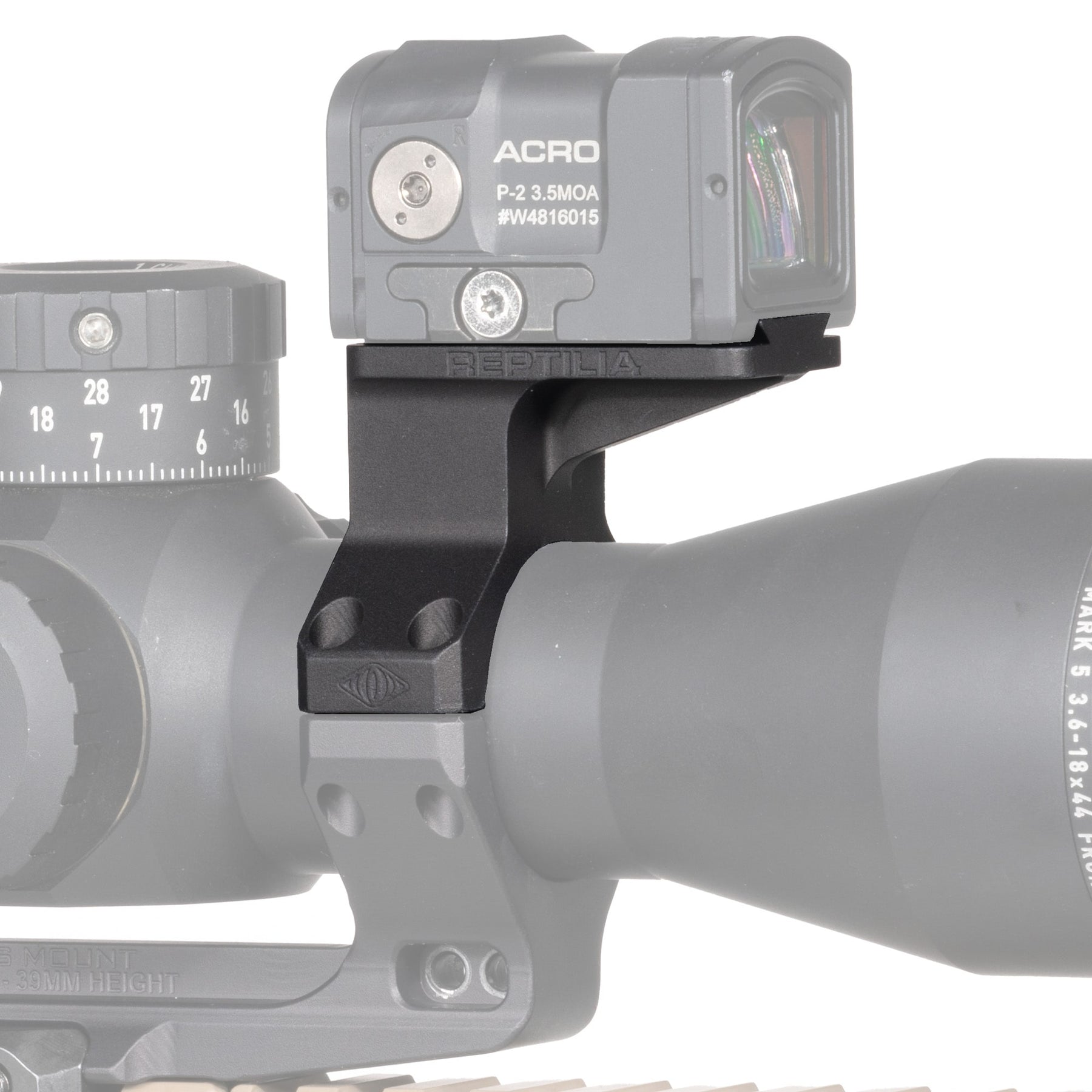Reptilia 35mm ROF-90 Optic Mount for Aimpoint ACRO and Steiner MPS in Black Anodized
