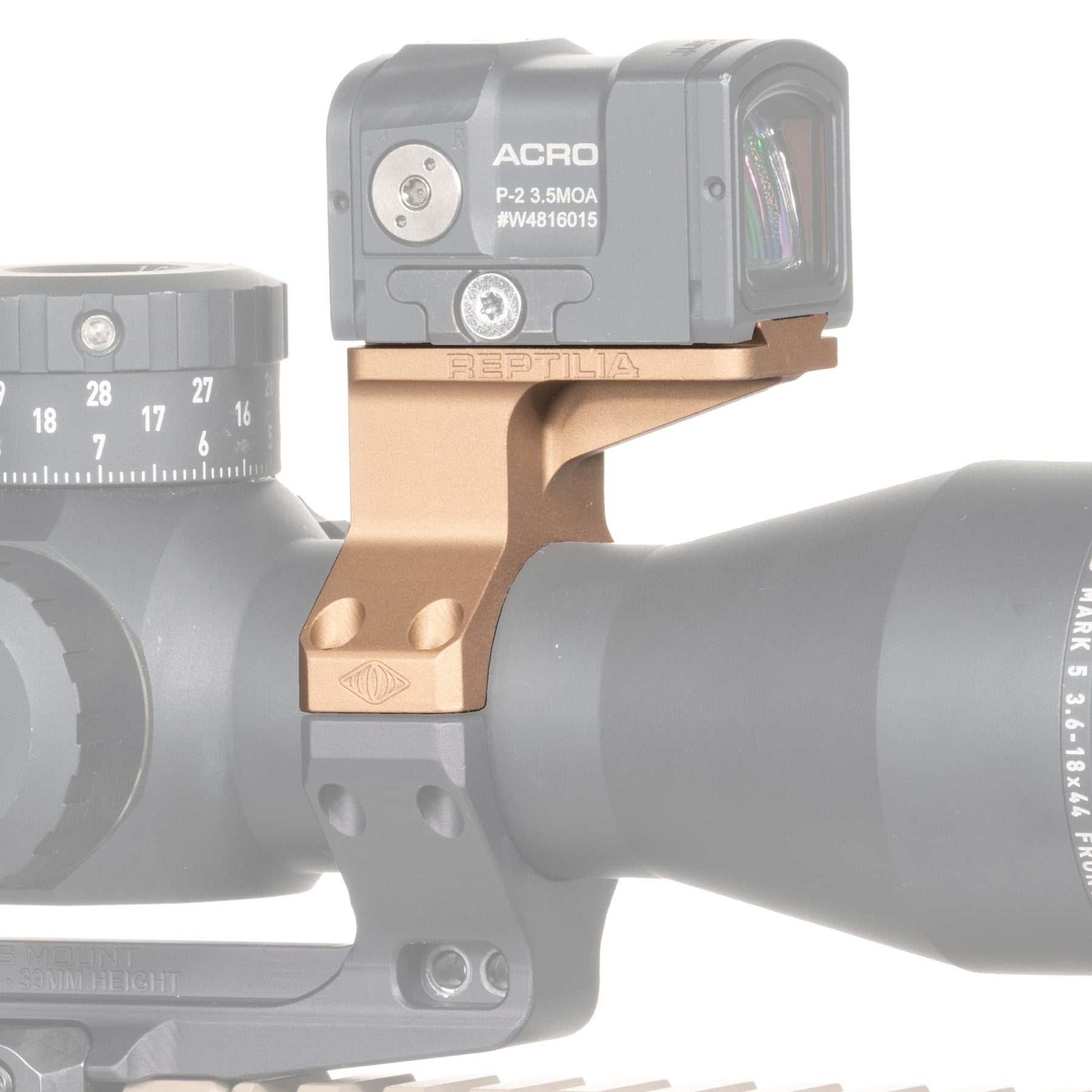 Reptilia 35mm ROF-90 Optic Mount for Aimpoint ACRO and Steiner MPS in FDE Anodized