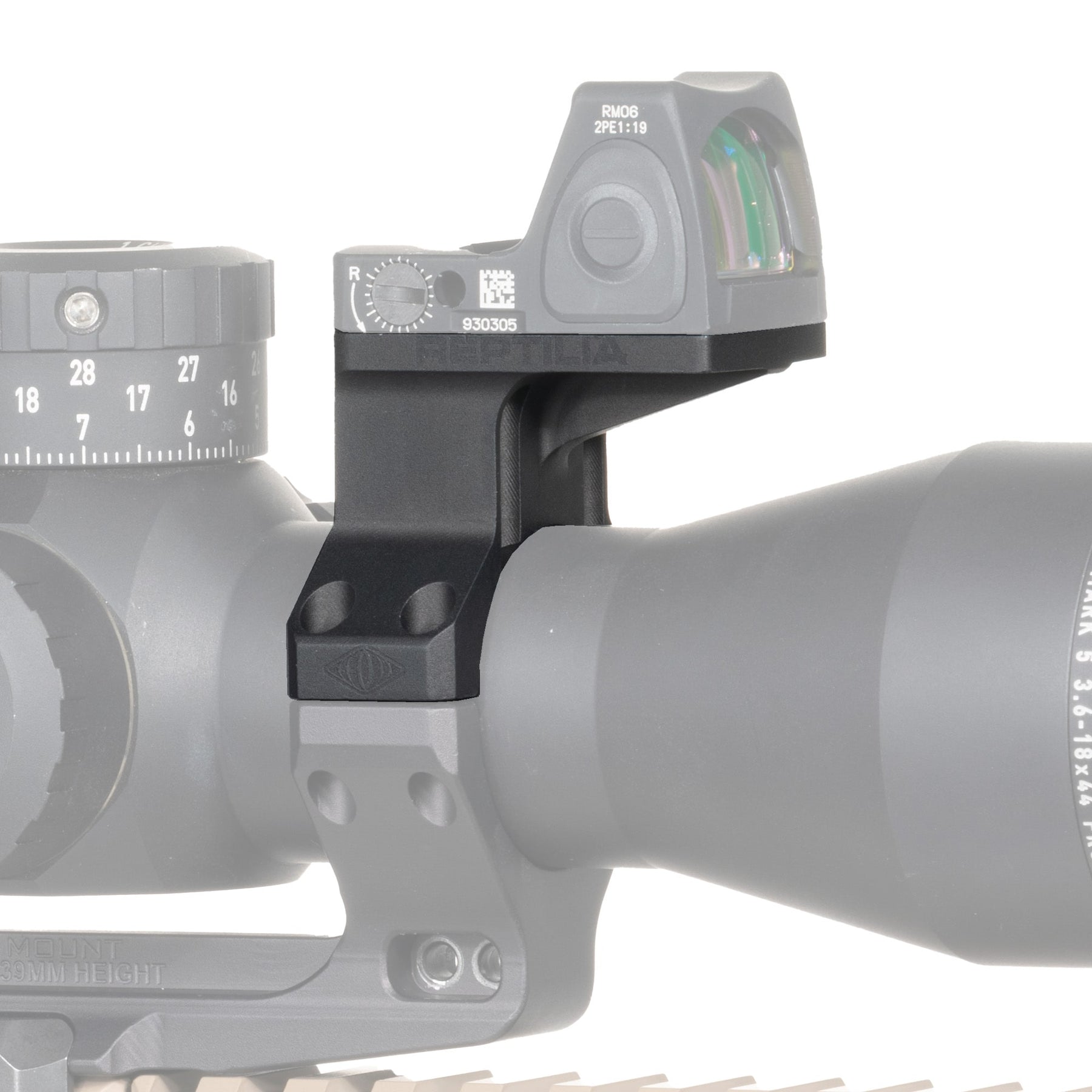 Reptilia 35mm ROF-90 optic mount for Trijicon RMR and SRO in Black, 100-281
