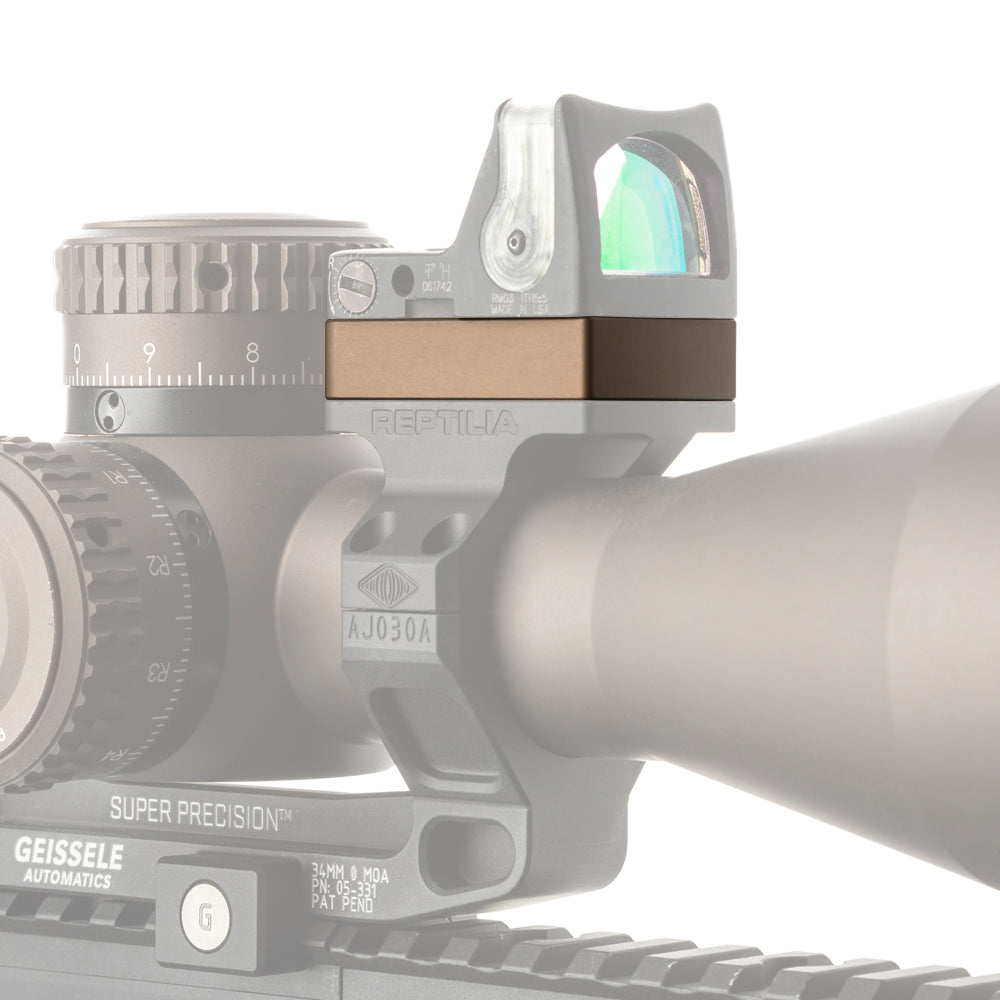 Reptilia ROF Riser 10mm for Trijicon RMR and SRO in Flat Dark Earth Anodized