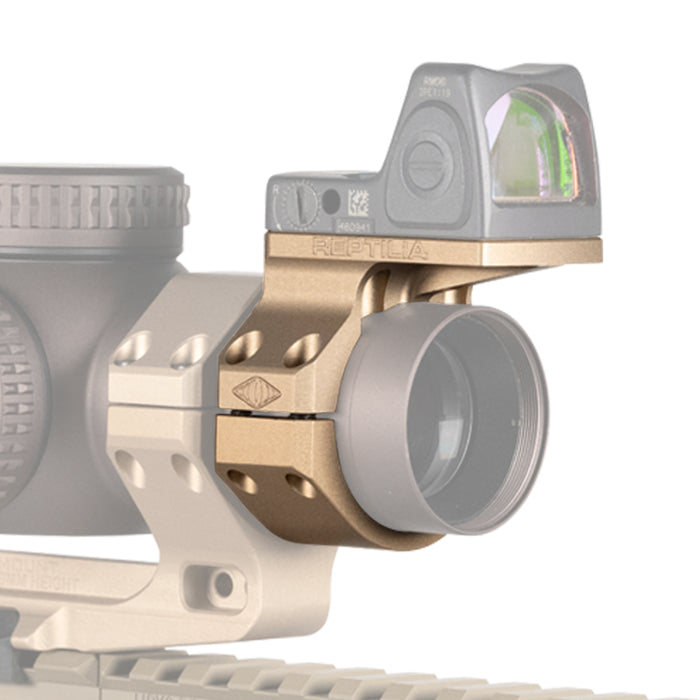 Reptilia ROF-SAR 34mm optic mount for Trijicon RMR and SRO in Flat Dark Earth Anodized