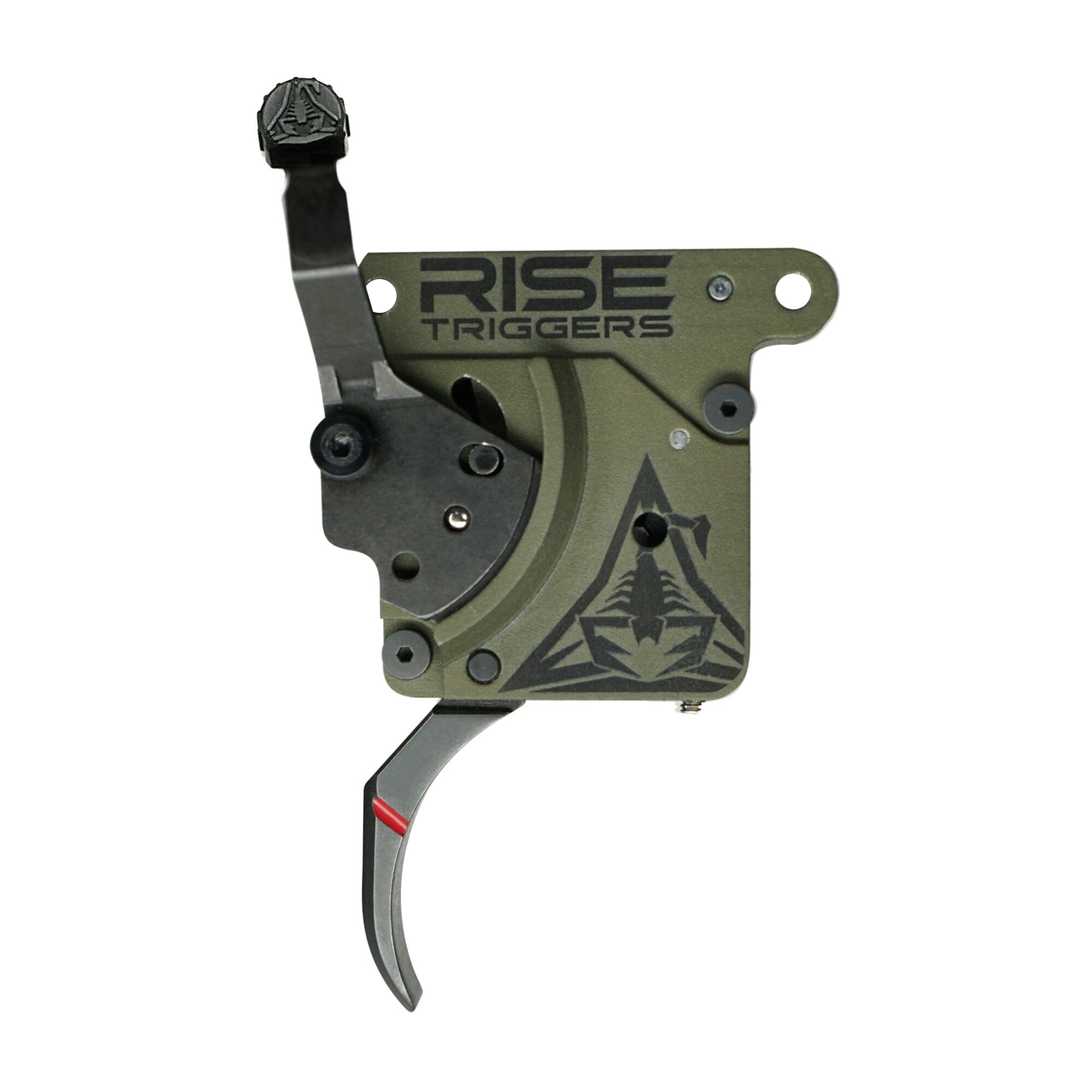 RISE Armament Reliant Hunter Remington 700 Drop-In Trigger w/ Bolt Release - Curved - Green/Black Trigger RISE Armament 