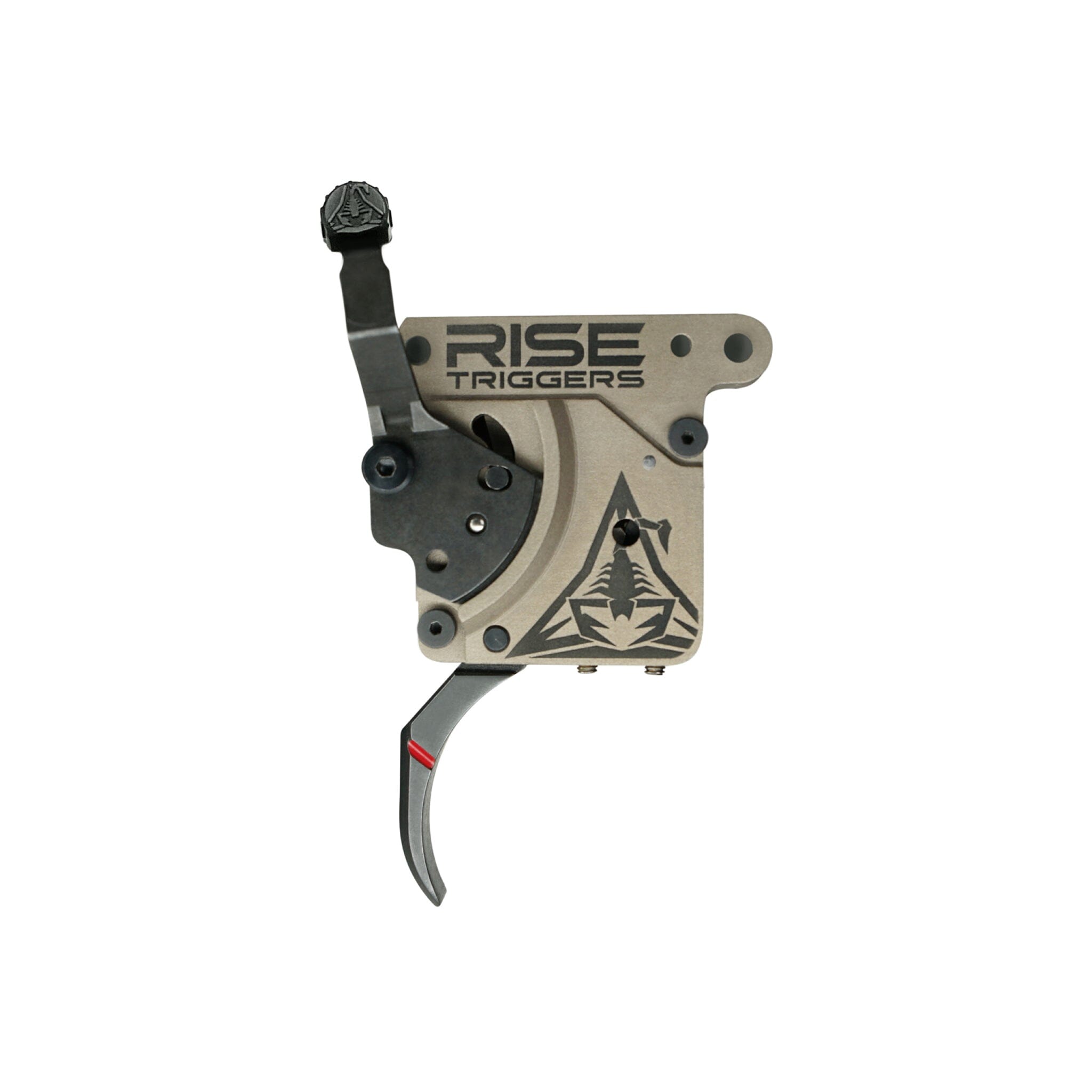 RISE Armament Reliant Pro Rem-700 Drop-In Trigger w/ Bolt Release - Curved - FDE/Black Trigger RISE Armament 