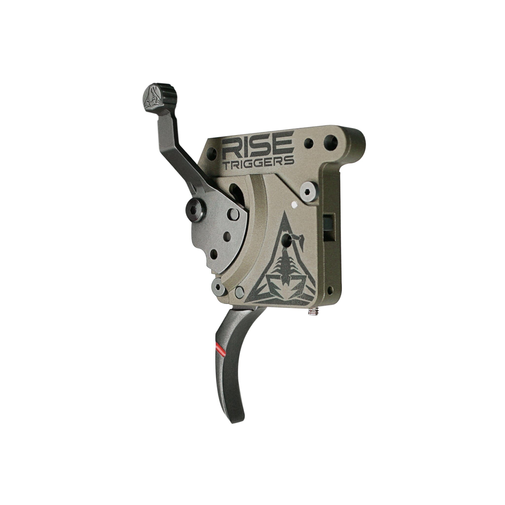 RISE Armament Reliant Pro Rem-700 Drop-In Trigger w/ Bolt Release - Curved - FDE/Black Trigger RISE Armament 
