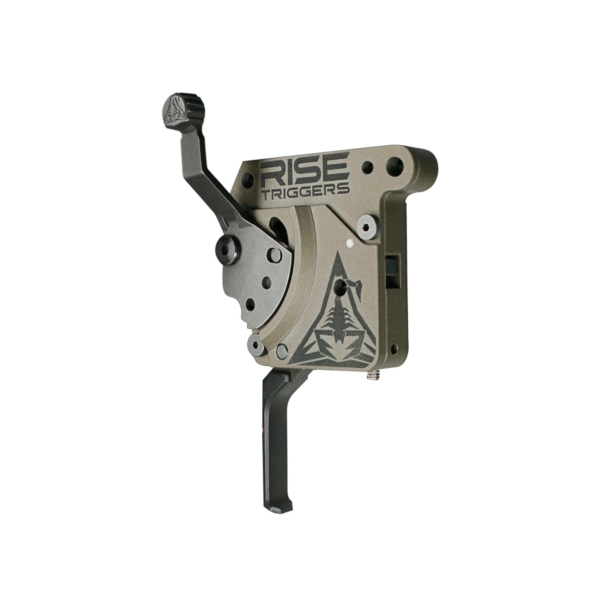 RISE Armament Reliant Pro Rem-700 Drop-In Trigger w/ Bolt Release - Flat Blade - FDE/Black Trigger RISE Armament 