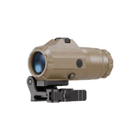 SIG Sauer JULIET4 4x magnifier in Flat Dark Earth on its PowerCam quick-release mount
