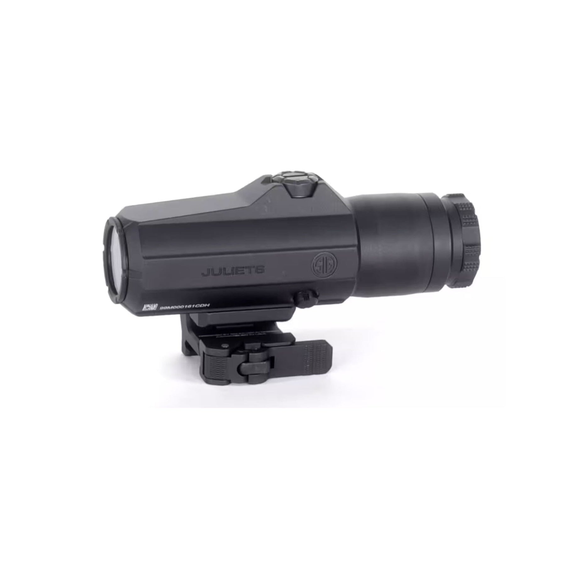 SIG Sauer JULIET6 6x magnifier in a matte black finish, 5.4 in long and 14.7 oz