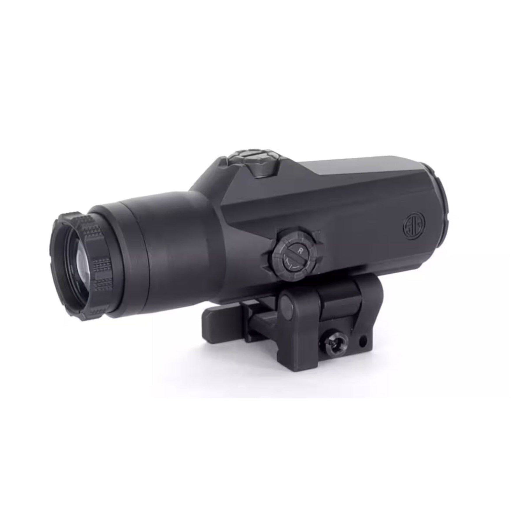 SIG Sauer JULIET6 magnifier on its quick-detach lever mount for MIL-STD-1913 Picatinny rails