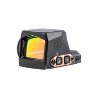 SIG Sauer ROMEO-X Compact ROSE open reflex red dot sight showing the red circle-dot reticle