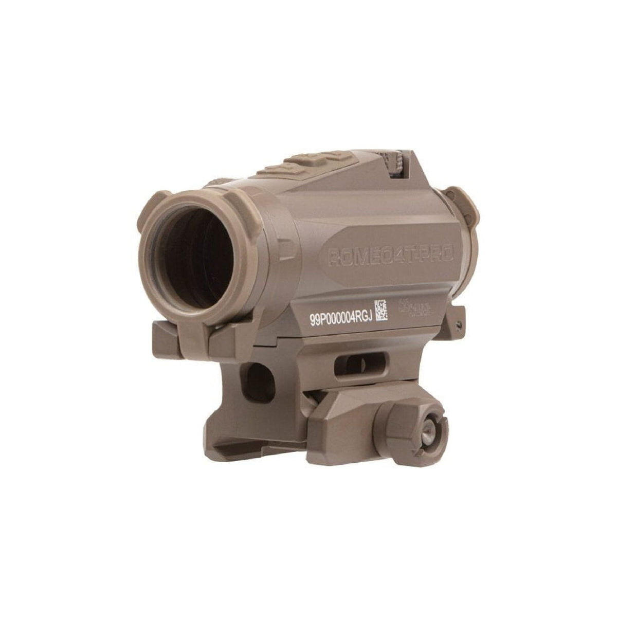 SIG Sauer ROMEO4T-PRO in Flat Dark Earth with the Quad Ballistic Circle Dot reticle
