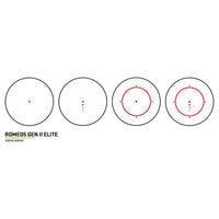 SIG Sauer ROMEO5 Gen II Elite showing the four selectable Quad Ballistic settings